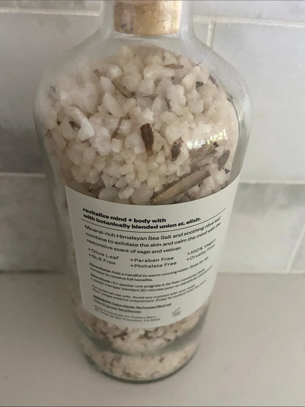 Union St. Restoring Sage & Vetiver Bath Soak - Cream